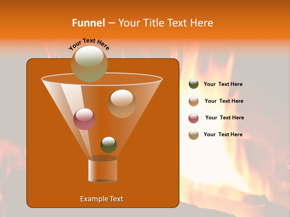 Gas Bonfire Decoration PowerPoint Template