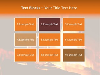 Gas Bonfire Decoration PowerPoint Template