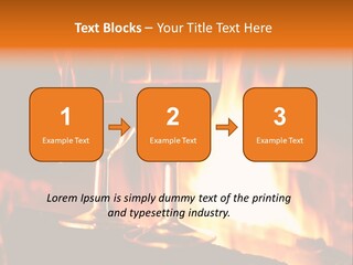 Gas Bonfire Decoration PowerPoint Template