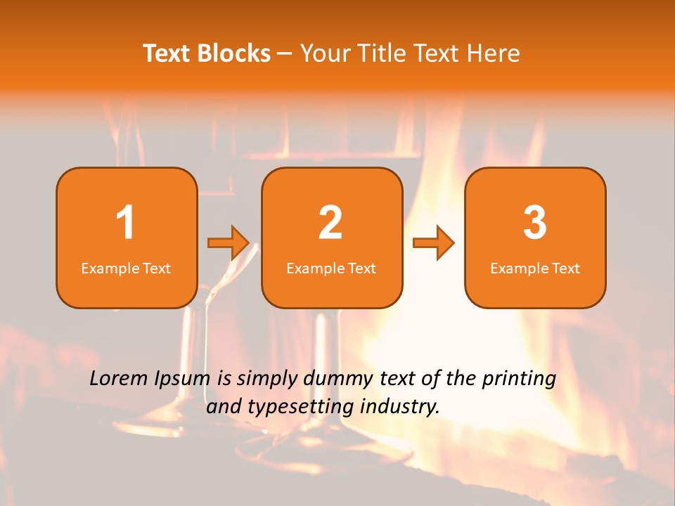 Gas Bonfire Decoration PowerPoint Template