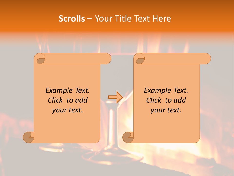 Gas Bonfire Decoration PowerPoint Template