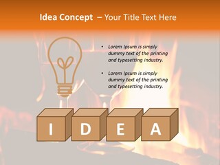 Gas Bonfire Decoration PowerPoint Template