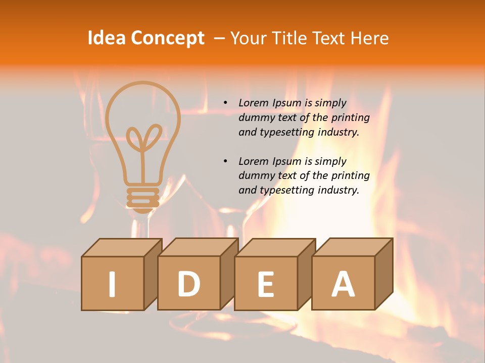 Gas Bonfire Decoration PowerPoint Template