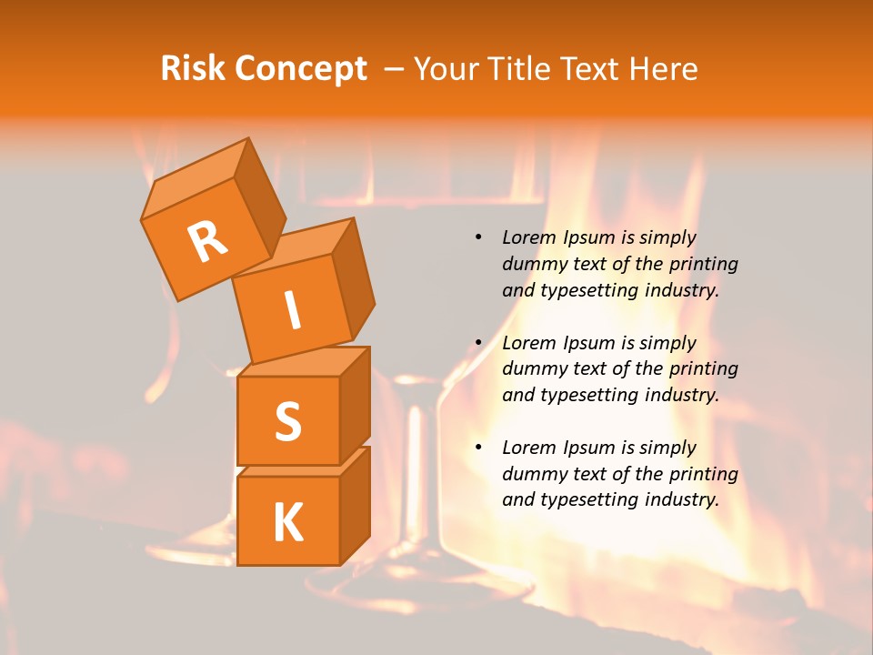 Gas Bonfire Decoration PowerPoint Template