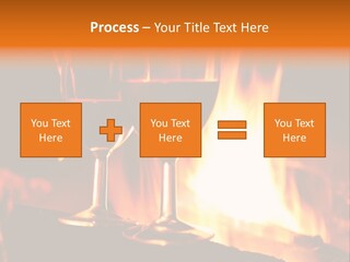 Gas Bonfire Decoration PowerPoint Template