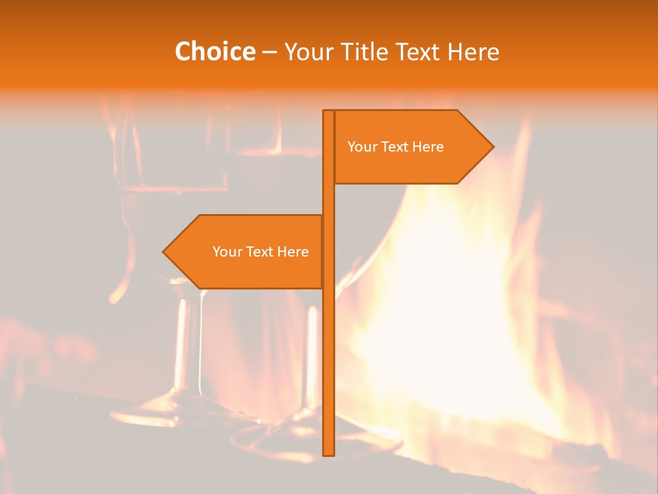 Gas Bonfire Decoration PowerPoint Template