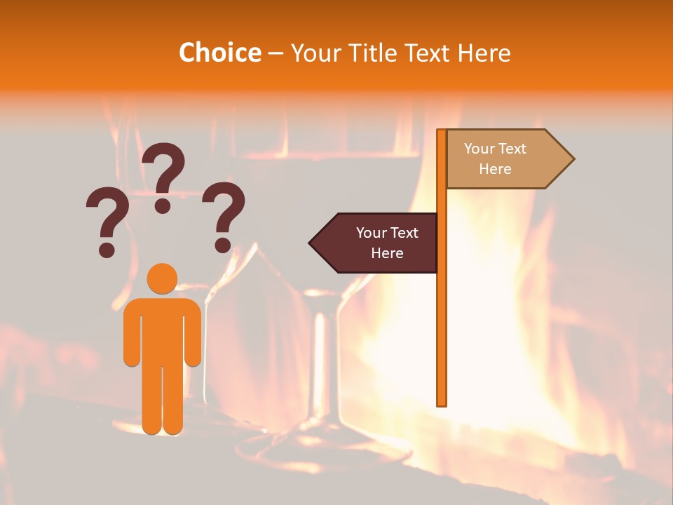 Gas Bonfire Decoration PowerPoint Template