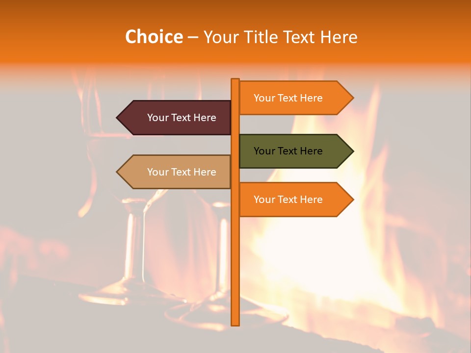 Gas Bonfire Decoration PowerPoint Template
