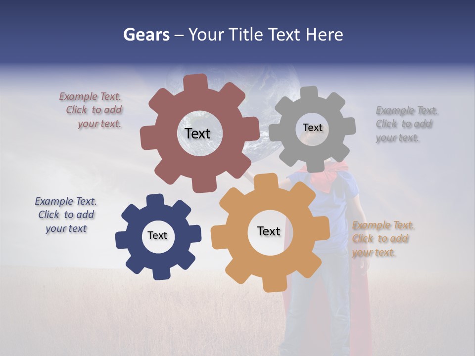 Man Twist Spiral PowerPoint Template