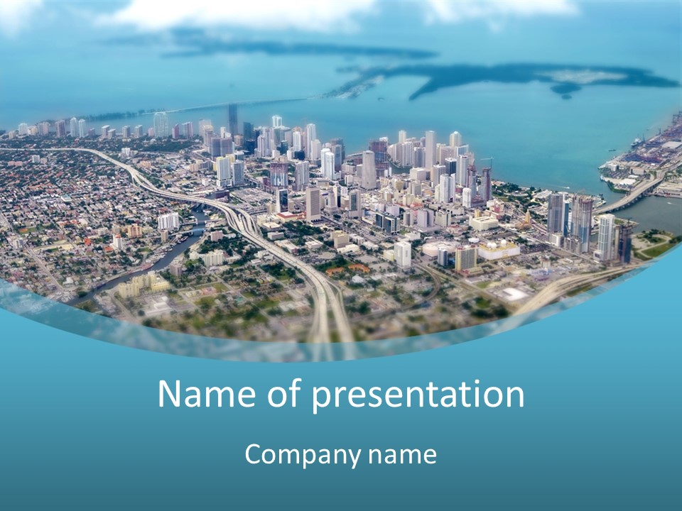 Travel Water Skyscraper PowerPoint Template