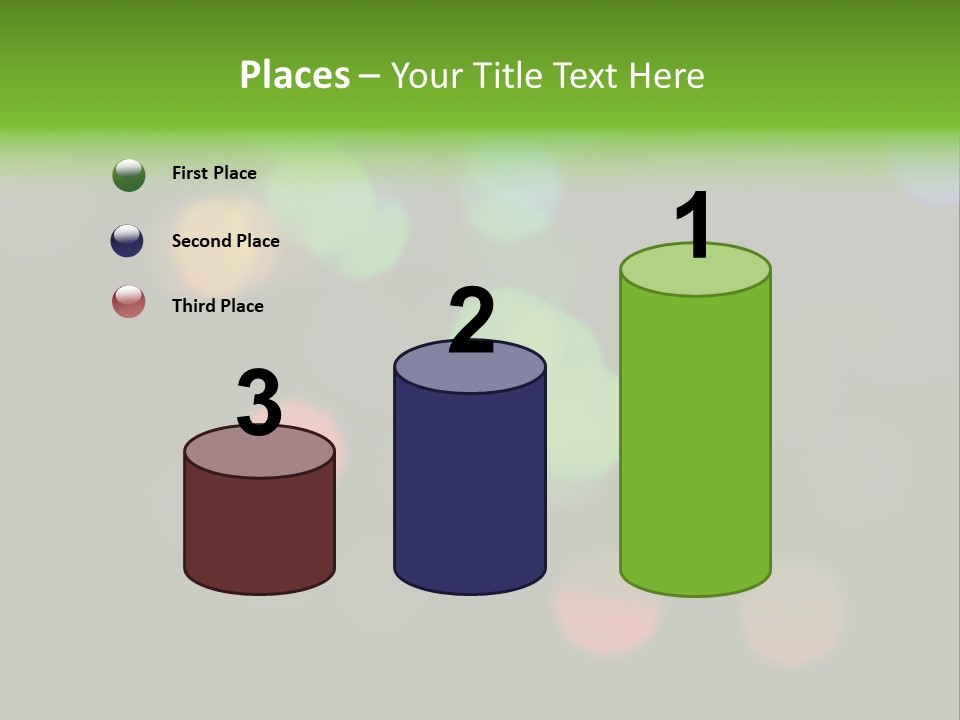 A Blurry Image Of Colorful Lights On A Black Background PowerPoint Template