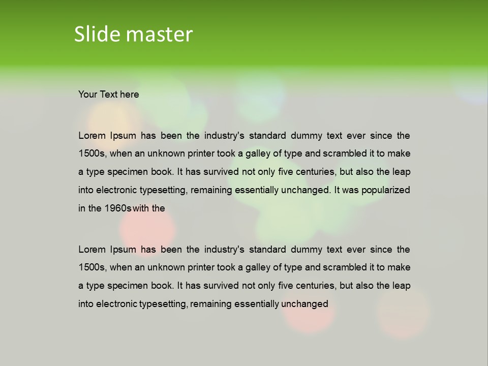 A Blurry Image Of Colorful Lights On A Black Background PowerPoint Template