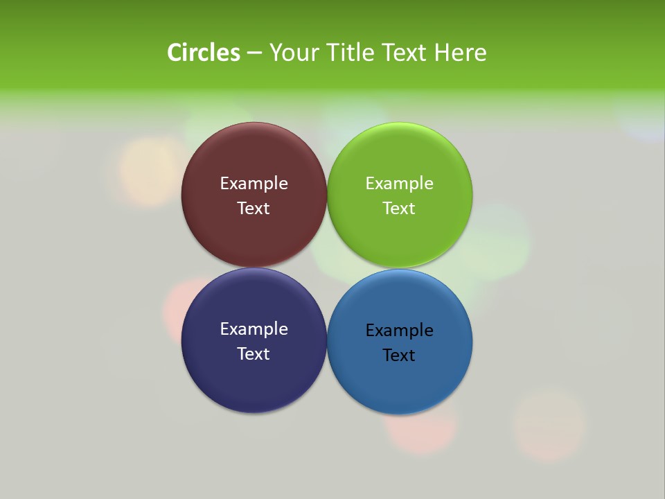 A Blurry Image Of Colorful Lights On A Black Background PowerPoint Template