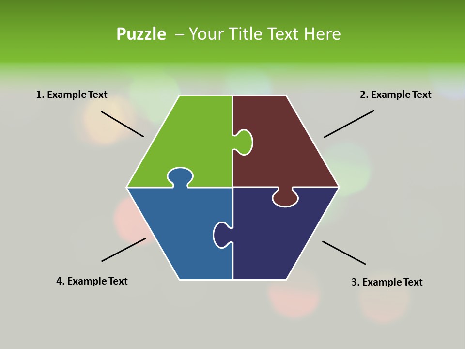 A Blurry Image Of Colorful Lights On A Black Background PowerPoint Template