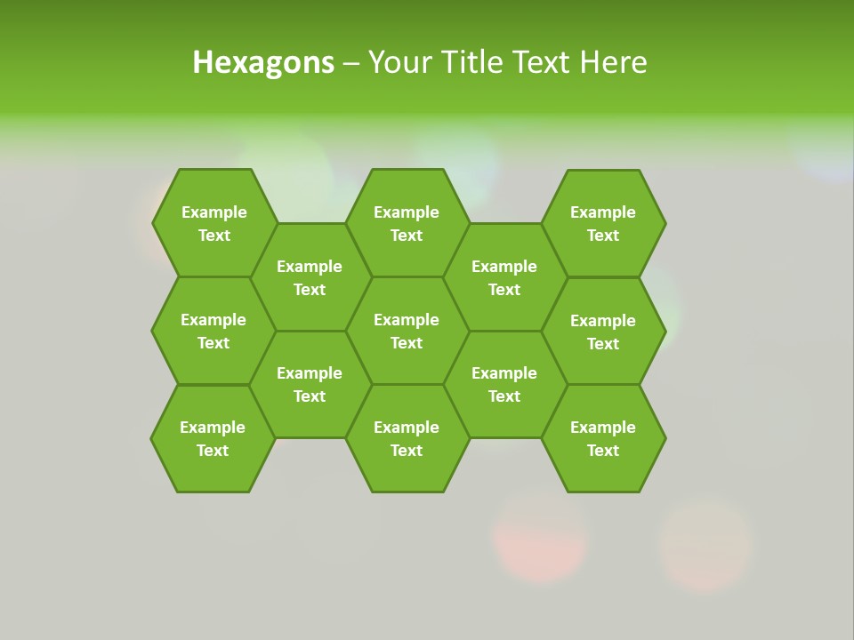 A Blurry Image Of Colorful Lights On A Black Background PowerPoint Template