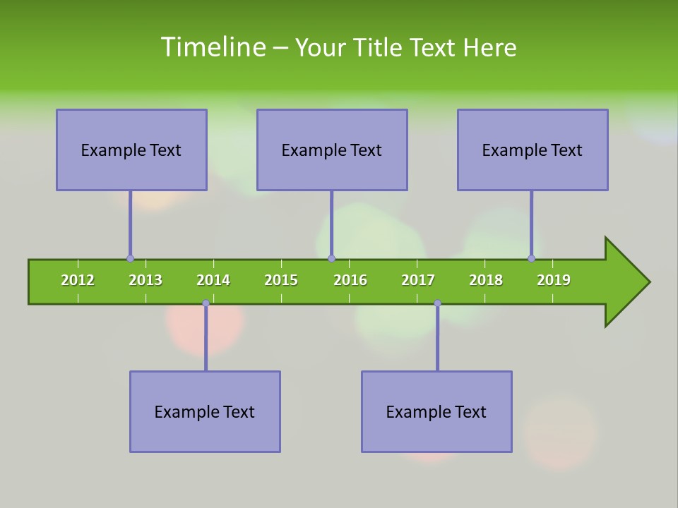 A Blurry Image Of Colorful Lights On A Black Background PowerPoint Template
