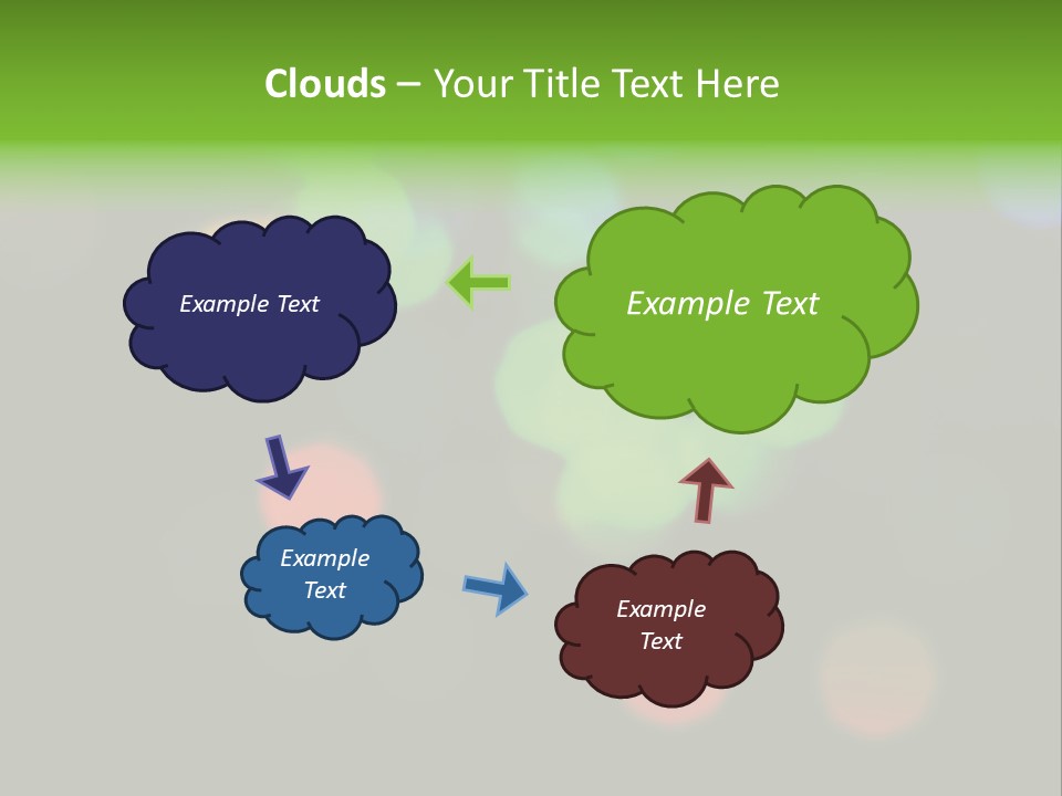 A Blurry Image Of Colorful Lights On A Black Background PowerPoint Template