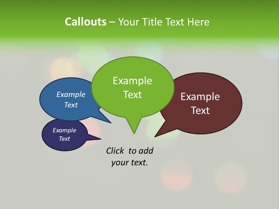 A Blurry Image Of Colorful Lights On A Black Background PowerPoint Template