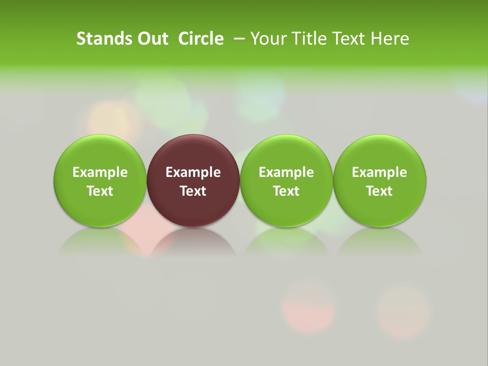 A Blurry Image Of Colorful Lights On A Black Background PowerPoint Template