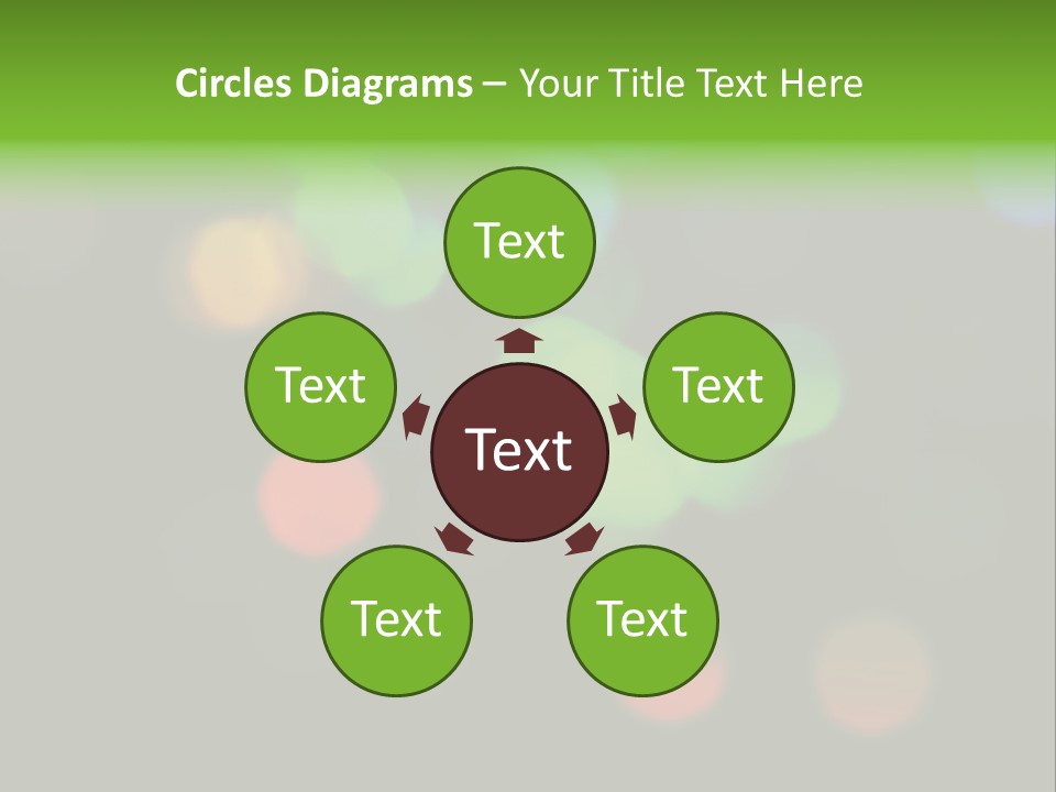 A Blurry Image Of Colorful Lights On A Black Background PowerPoint Template