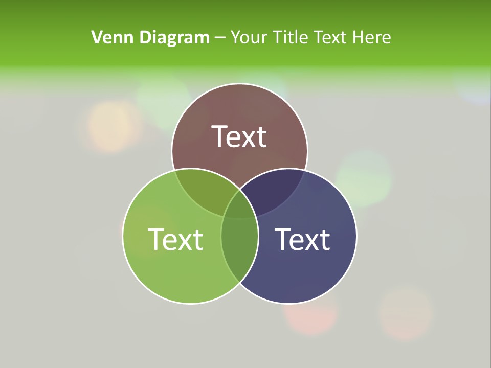 A Blurry Image Of Colorful Lights On A Black Background PowerPoint Template