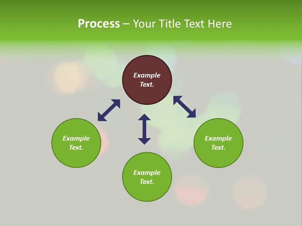 A Blurry Image Of Colorful Lights On A Black Background PowerPoint Template