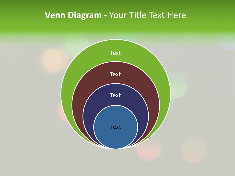 A Blurry Image Of Colorful Lights On A Black Background PowerPoint Template