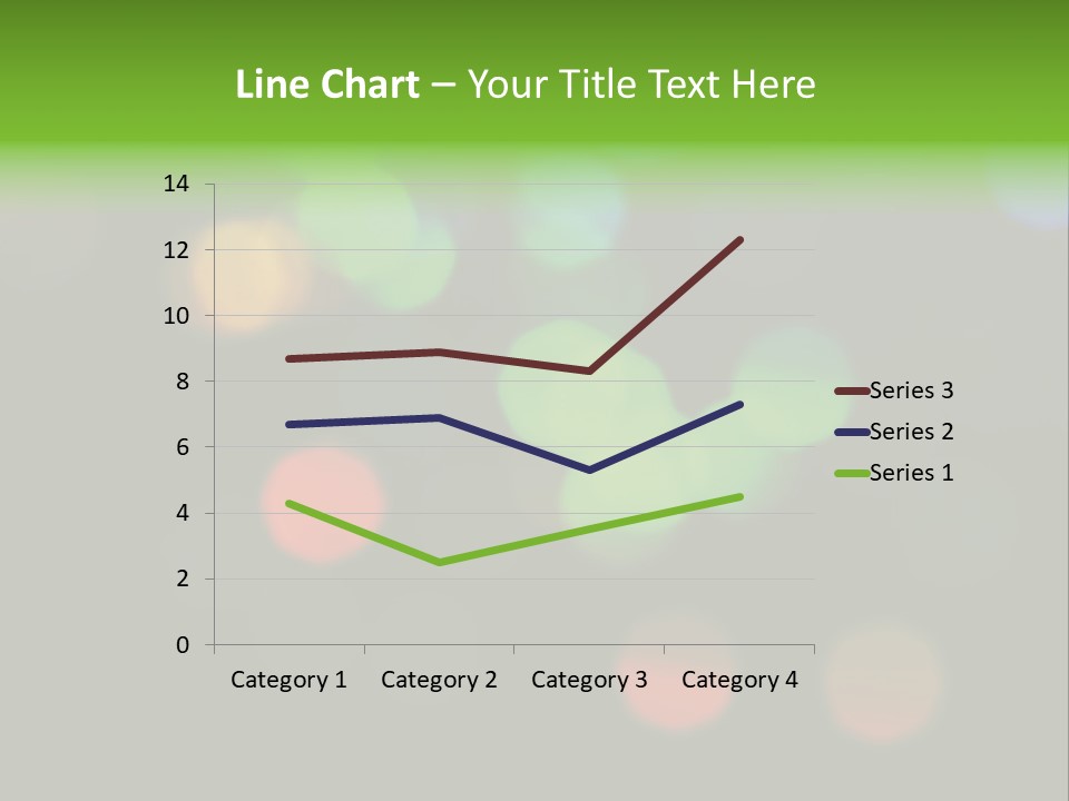 A Blurry Image Of Colorful Lights On A Black Background PowerPoint Template