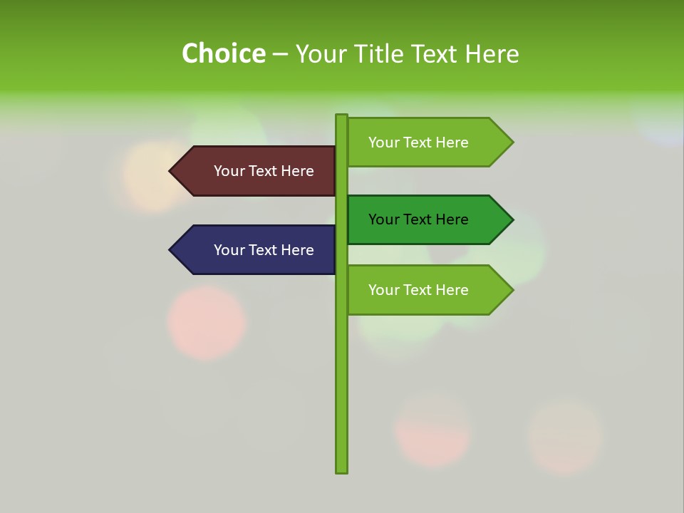 A Blurry Image Of Colorful Lights On A Black Background PowerPoint Template