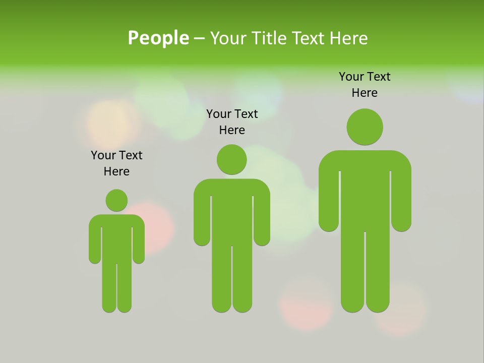 A Blurry Image Of Colorful Lights On A Black Background PowerPoint Template