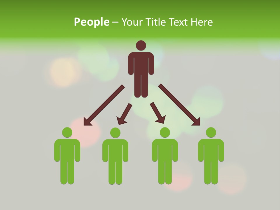 A Blurry Image Of Colorful Lights On A Black Background PowerPoint Template