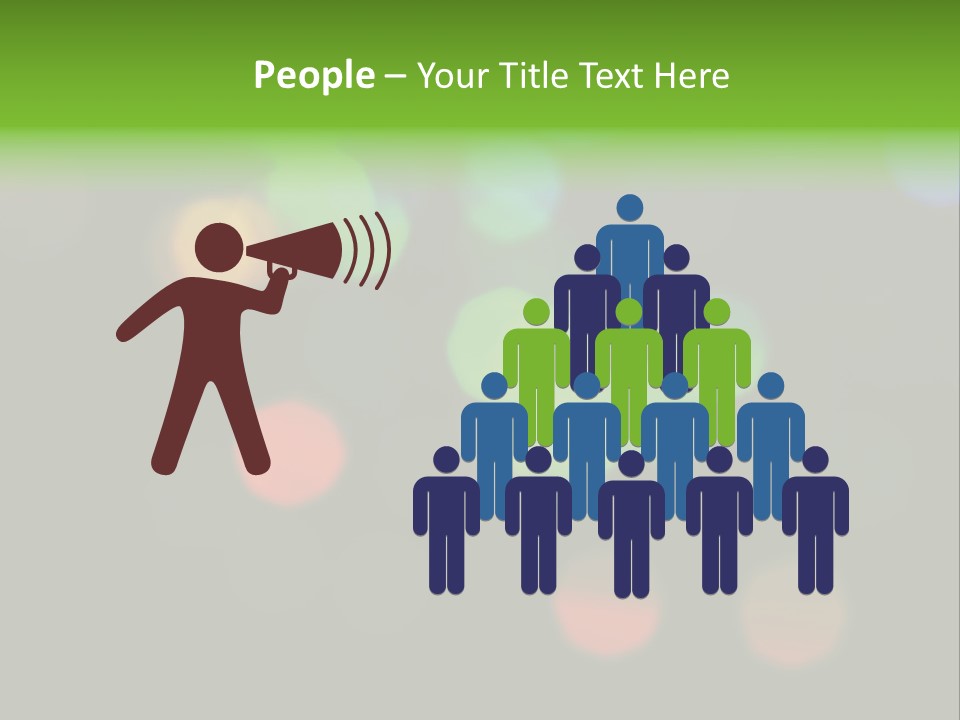 A Blurry Image Of Colorful Lights On A Black Background PowerPoint Template