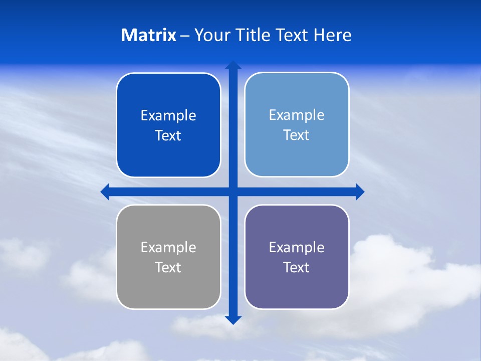 A Blue Sky With Clouds And A Plane In The Sky PowerPoint Template