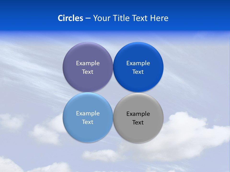 A Blue Sky With Clouds And A Plane In The Sky PowerPoint Template