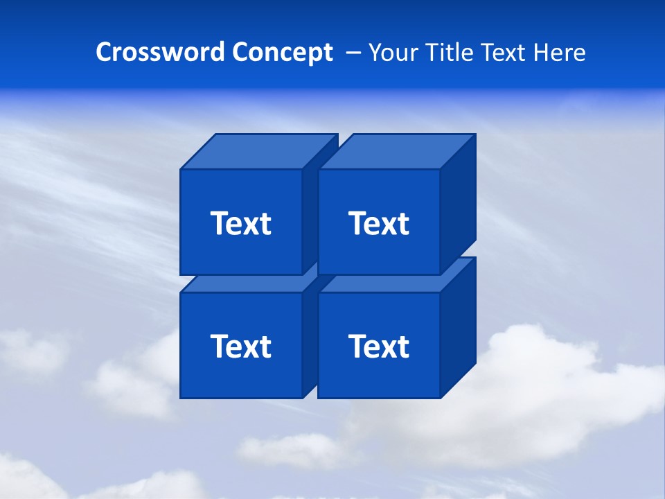 A Blue Sky With Clouds And A Plane In The Sky PowerPoint Template