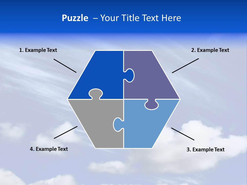 A Blue Sky With Clouds And A Plane In The Sky PowerPoint Template