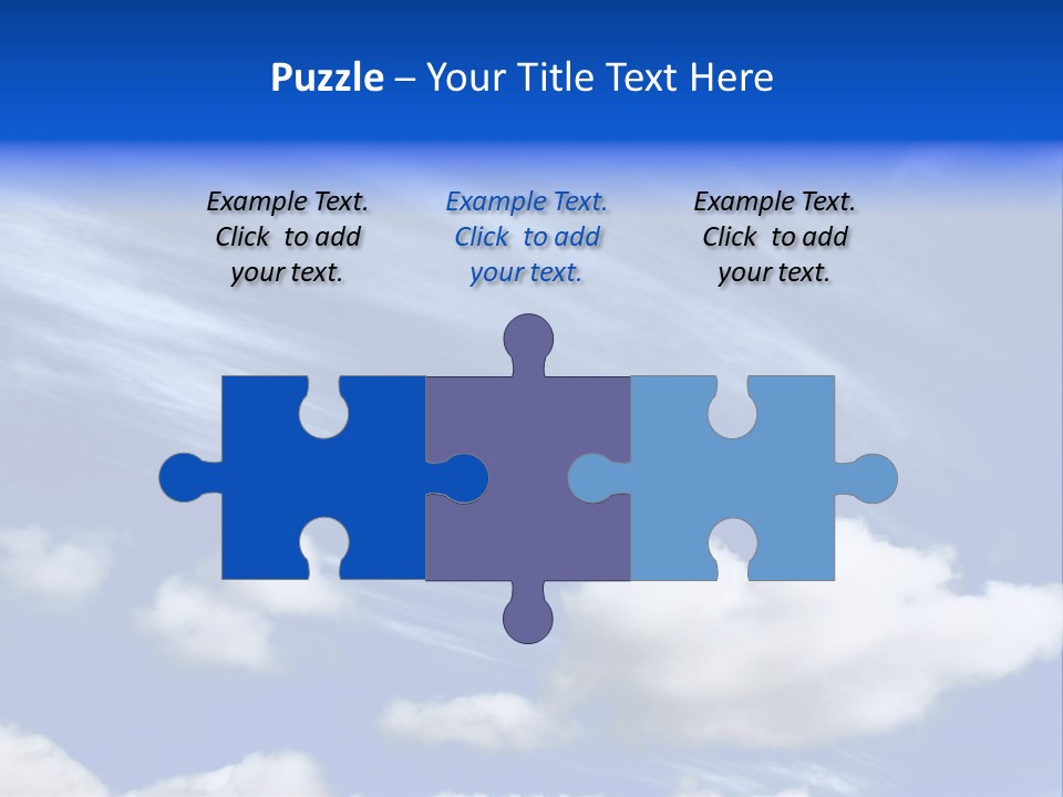 A Blue Sky With Clouds And A Plane In The Sky PowerPoint Template