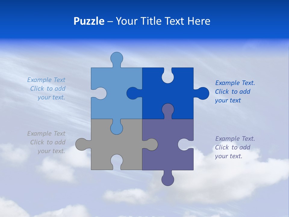 A Blue Sky With Clouds And A Plane In The Sky PowerPoint Template