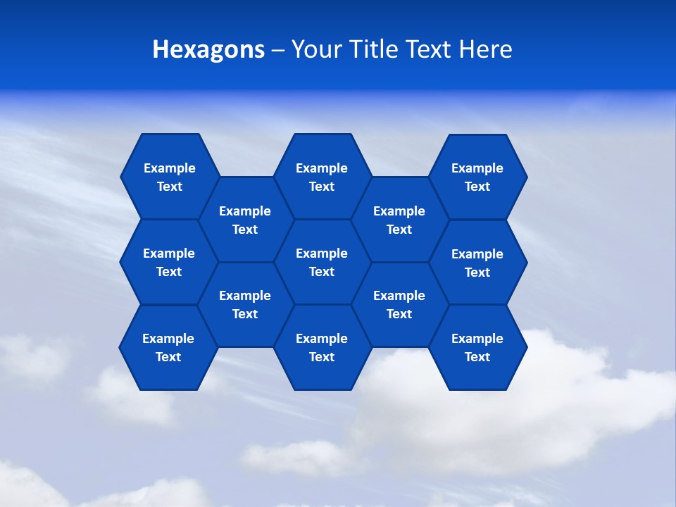 A Blue Sky With Clouds And A Plane In The Sky PowerPoint Template