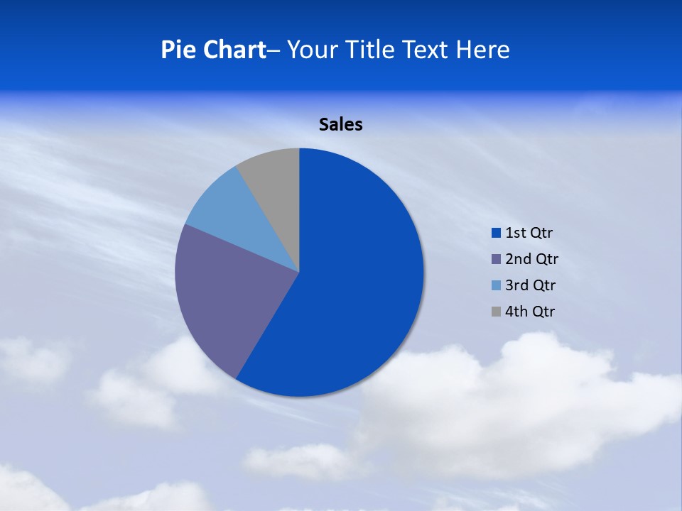 A Blue Sky With Clouds And A Plane In The Sky PowerPoint Template