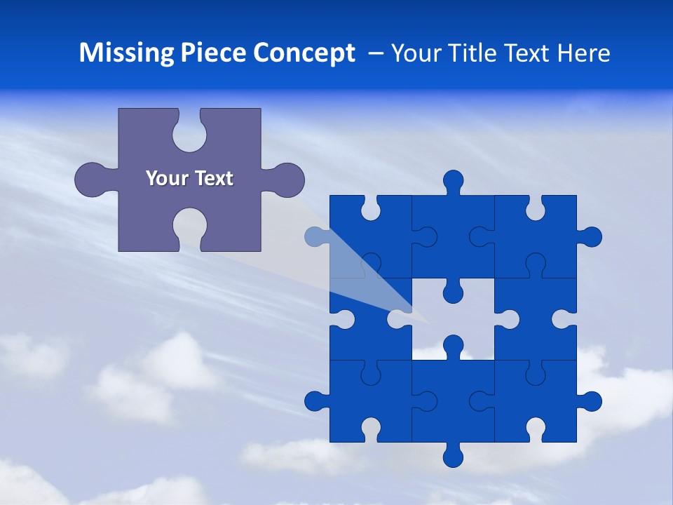 A Blue Sky With Clouds And A Plane In The Sky PowerPoint Template