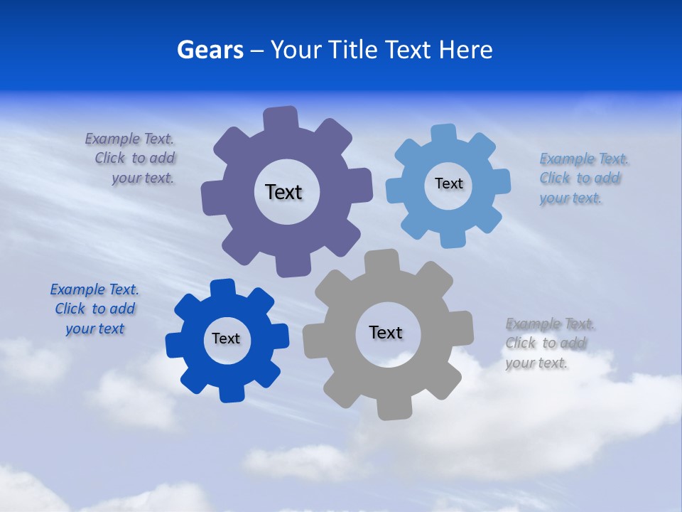 A Blue Sky With Clouds And A Plane In The Sky PowerPoint Template