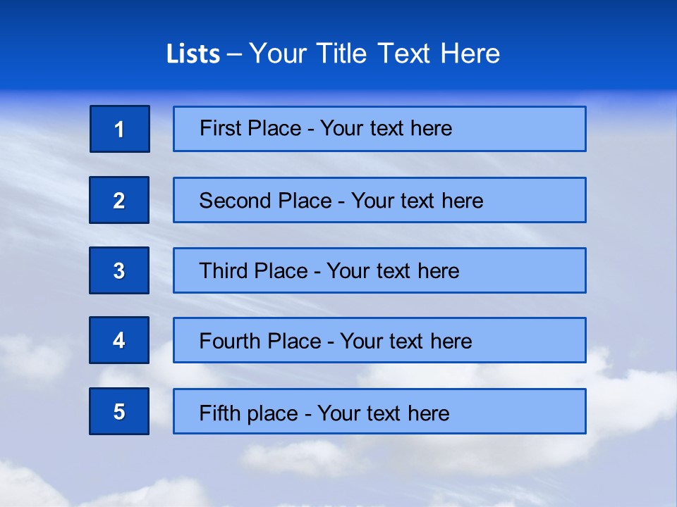 A Blue Sky With Clouds And A Plane In The Sky PowerPoint Template