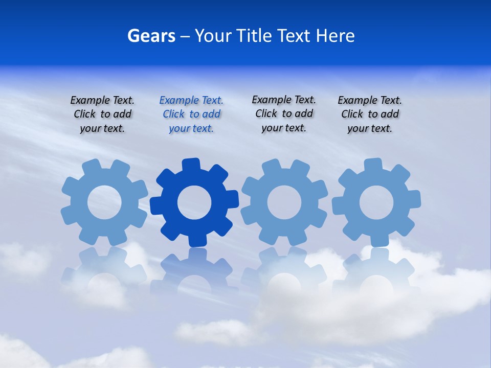 A Blue Sky With Clouds And A Plane In The Sky PowerPoint Template