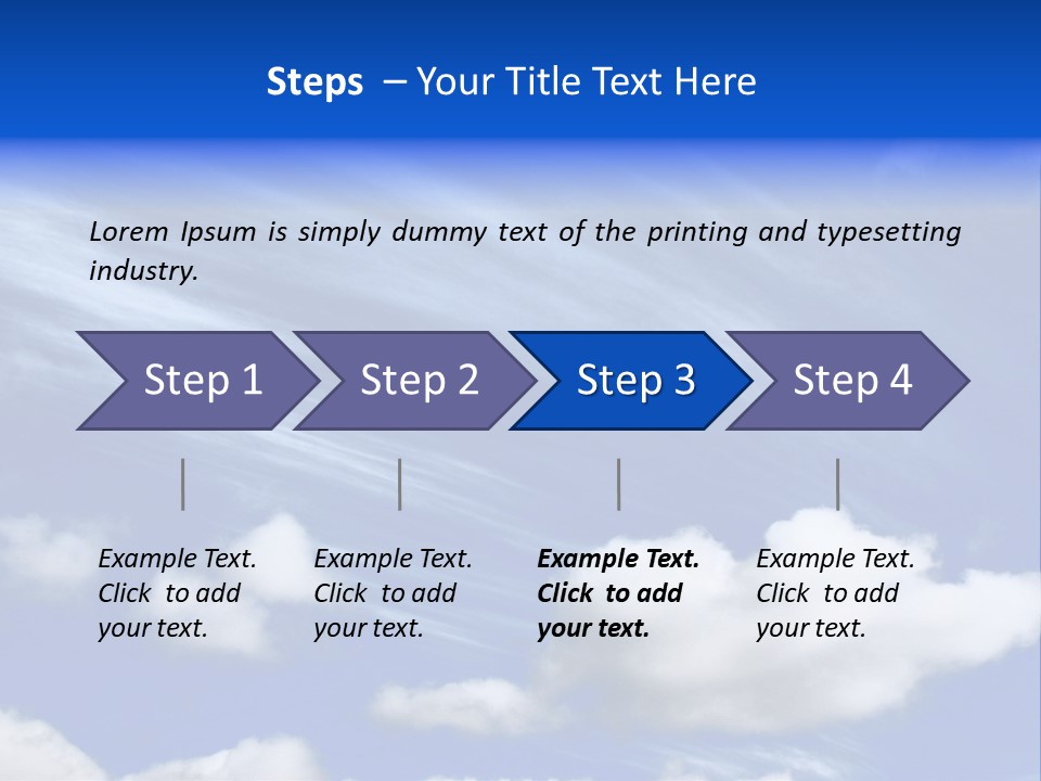 A Blue Sky With Clouds And A Plane In The Sky PowerPoint Template