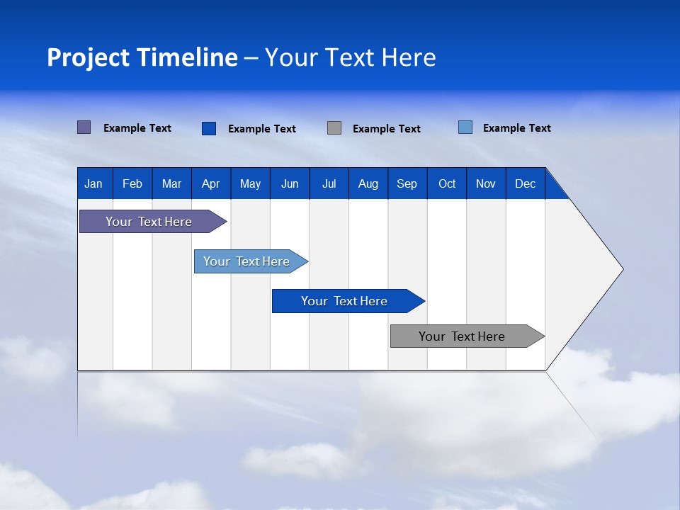 A Blue Sky With Clouds And A Plane In The Sky PowerPoint Template