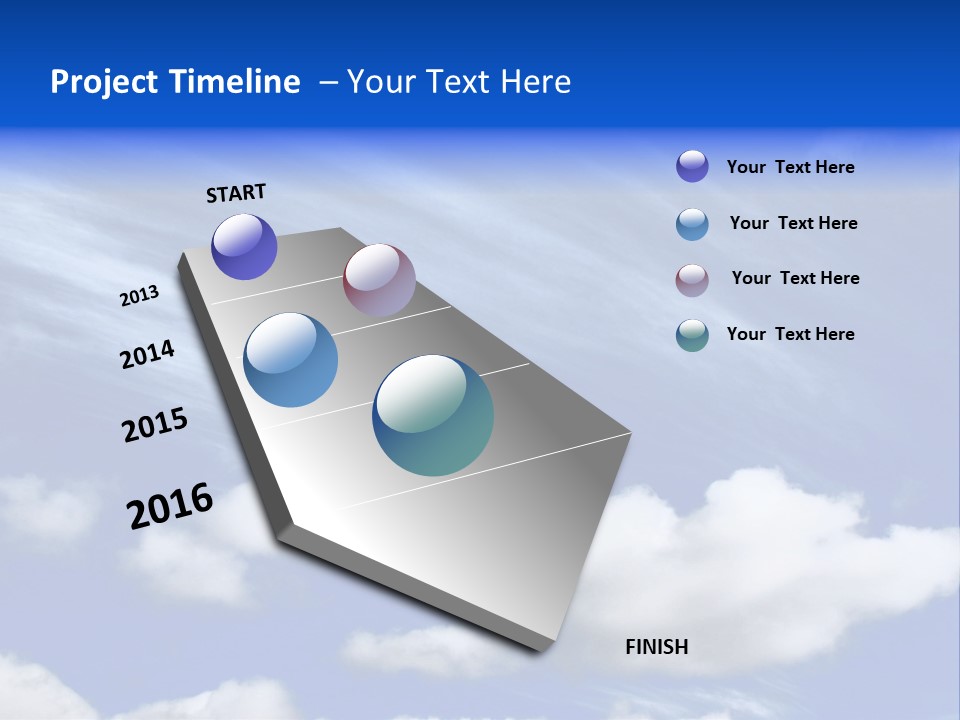 A Blue Sky With Clouds And A Plane In The Sky PowerPoint Template