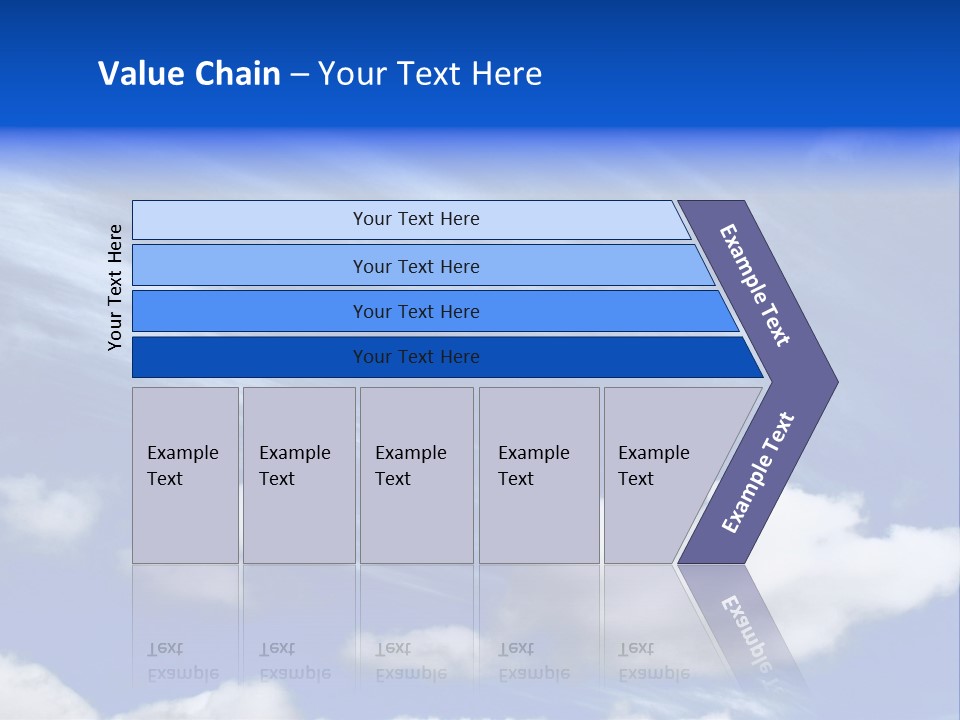 A Blue Sky With Clouds And A Plane In The Sky PowerPoint Template