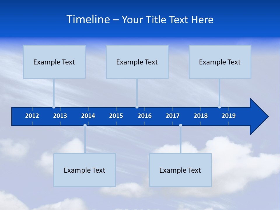A Blue Sky With Clouds And A Plane In The Sky PowerPoint Template