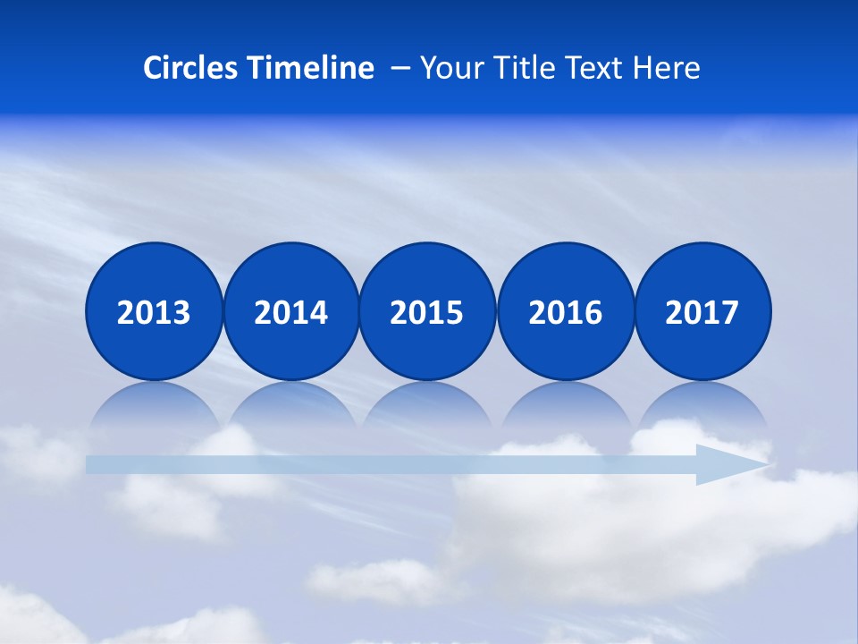 A Blue Sky With Clouds And A Plane In The Sky PowerPoint Template